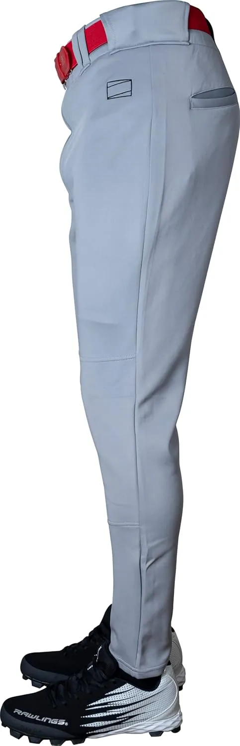 Rawlings Men's Pro 150 Series Baseball Pant | Jogger Fit | Adult Sizes | Solid & Piped Options