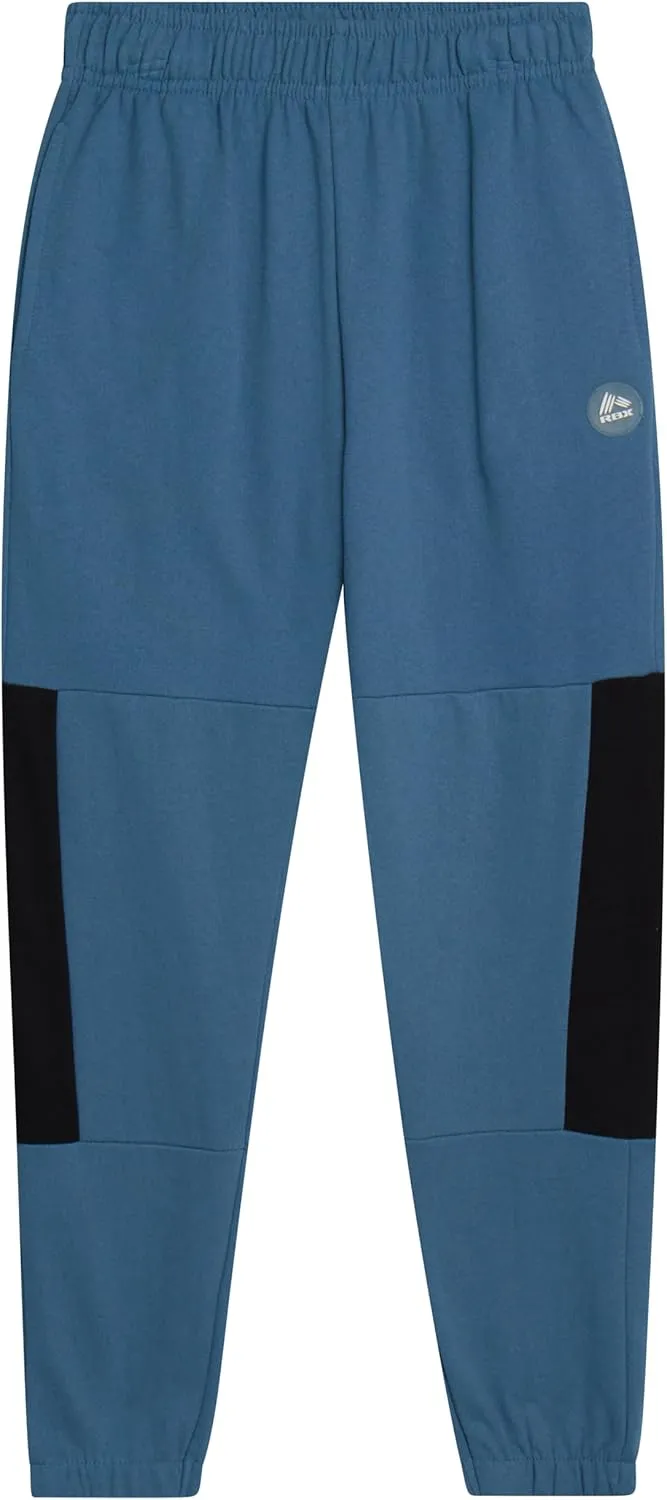 RBX Boys Sweatpants - 4 Pack Performance Fleece Basic Boys Joggers, Athletic Track Pants with Elastic Waistband (8-16),