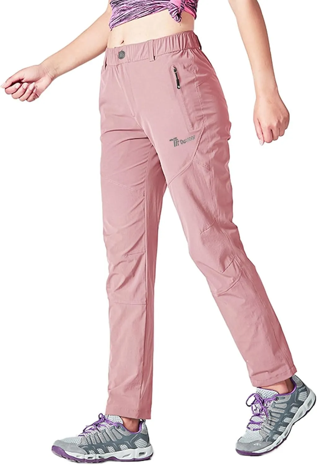 Rdruko Women's Hiking Pants Lightweight Quick Dry Water Resistant Outdoor Travel Fishing Pants with Pockets
