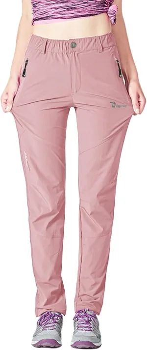 Rdruko Women's Hiking Pants Lightweight Quick Dry Water Resistant Outdoor Travel Fishing Pants with Pockets