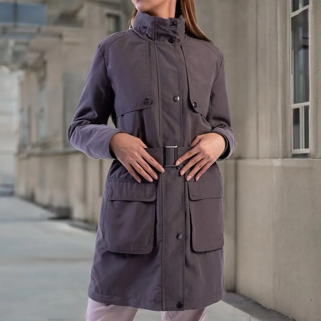 SCOTTeVEST Rhonda Jacket for Women - 20 Hidden Pockets - Water Repellent Trench Coat for Travel & More