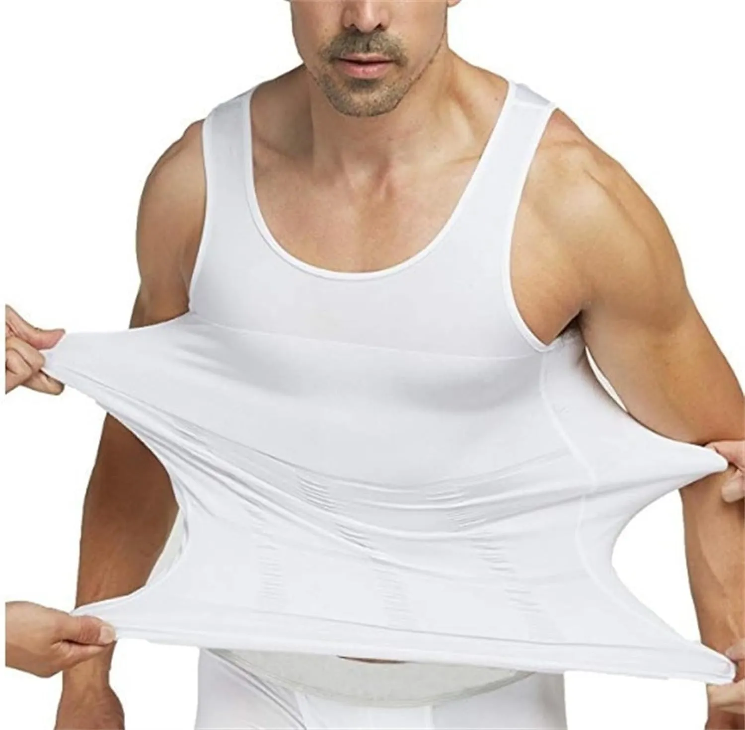 Shaperluv Tank 2.0 Mens, Body Shaper Slimming Tummy Vest Thermal Compression Shirt Tank Top Shapewear Abs Abdomen Undershirts