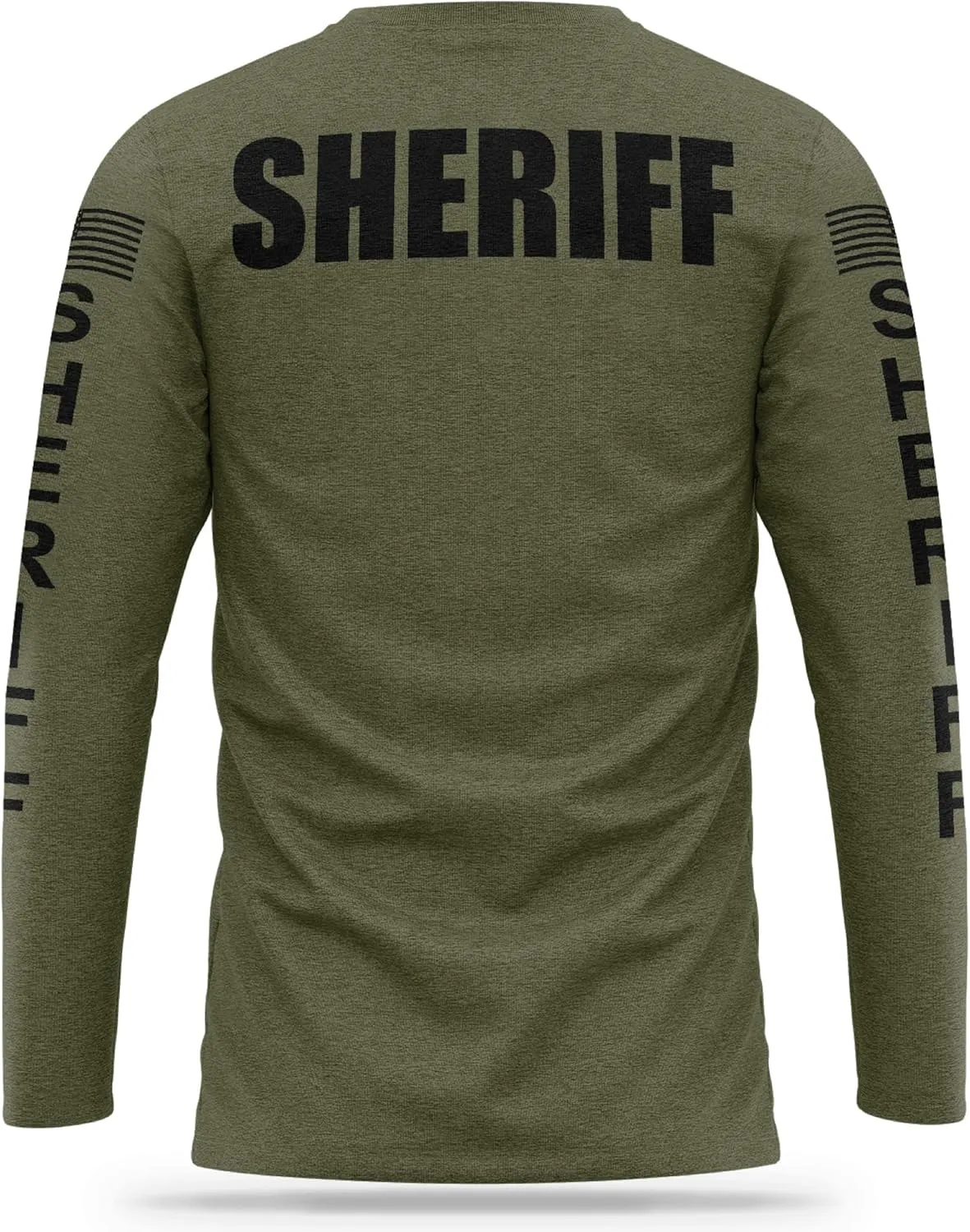 Sheriff Cotton Blend Long Sleeve | USA Patriotic Durable Shirt | Ultra Soft Comfort. Perfect for Gym and Workouts