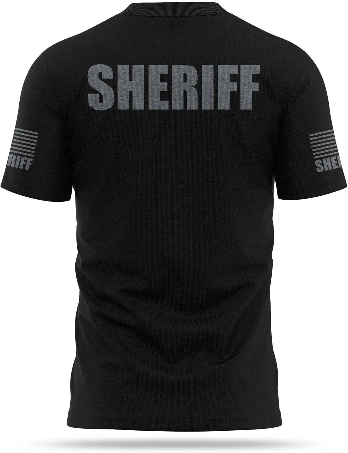 Sheriff Cotton Blend Shirt | USA Patriotic Durable Tee | Soft Comfort. Perfect for Gym, Strength Training and Workouts
