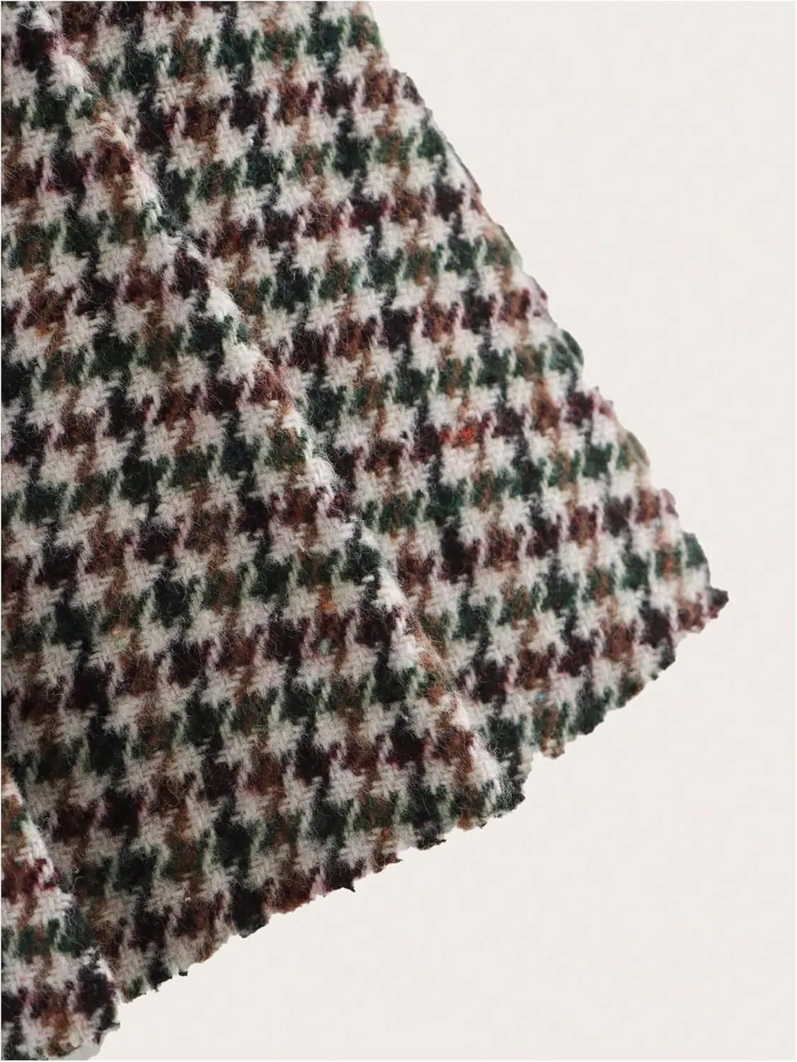 SOLY HUX Women's Houndstooth Print Pleated Skirt High Waisted A Line Mini Skirts