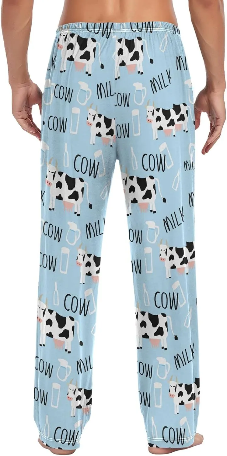 Squirrel Cat Dog Pajama Pants for Men Comfort Sleep Lounge Bottoms Straight-fit with Pockets S-XXL