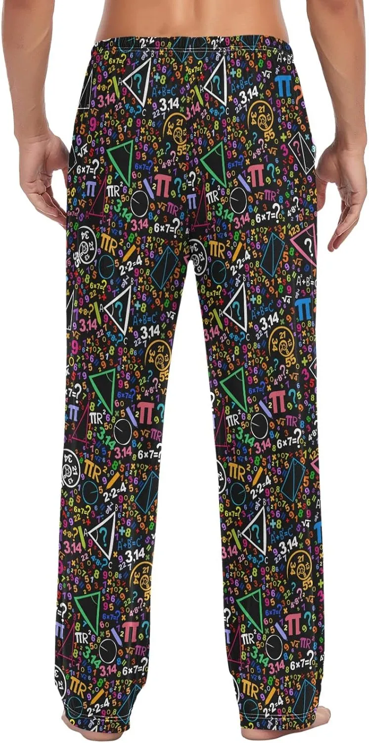 Squirrel Cat Dog Pajama Pants for Men Comfort Sleep Lounge Bottoms Straight-fit with Pockets S-XXL