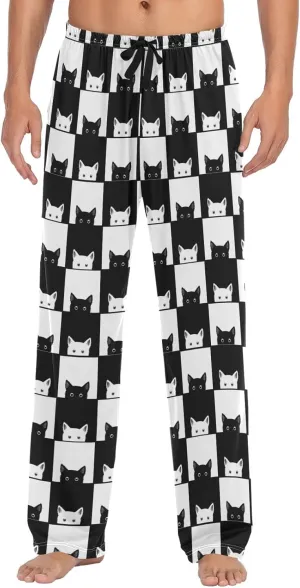 Squirrel Cat Dog Pajama Pants for Men Comfort Sleep Lounge Bottoms Straight-fit with Pockets S-XXL