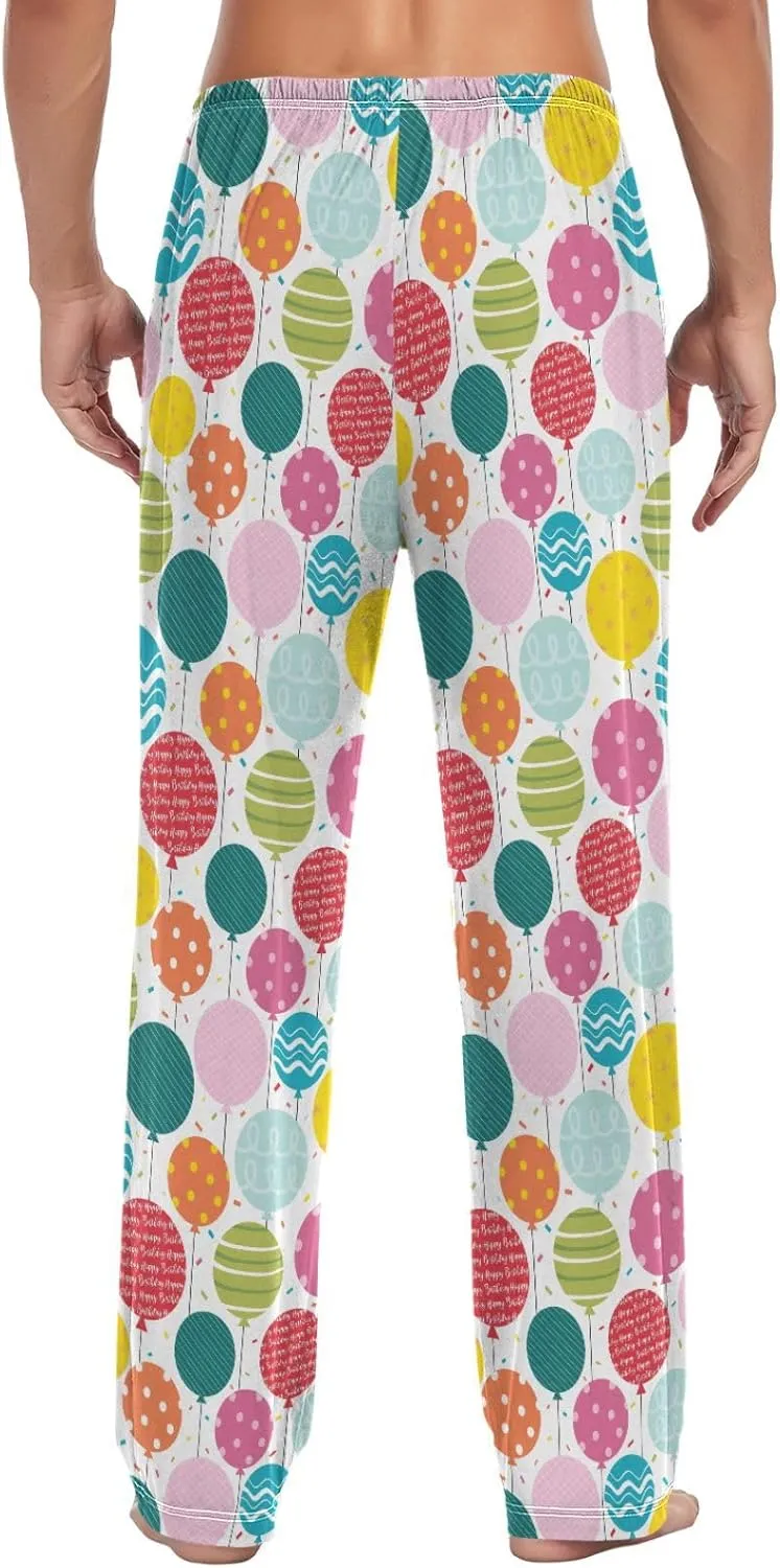 Squirrel Cat Dog Pajama Pants for Men Comfort Sleep Lounge Bottoms Straight-fit with Pockets S-XXL