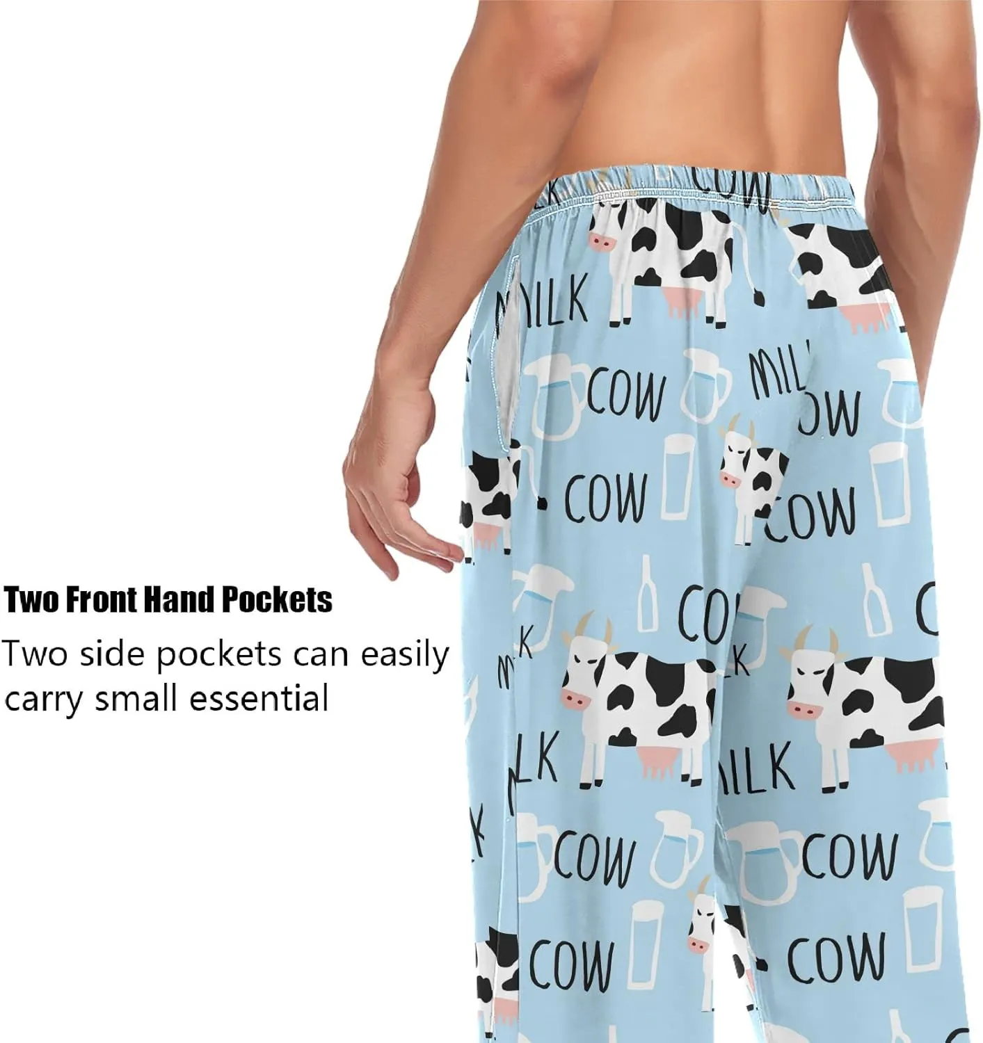 Squirrel Cat Dog Pajama Pants for Men Comfort Sleep Lounge Bottoms Straight-fit with Pockets S-XXL