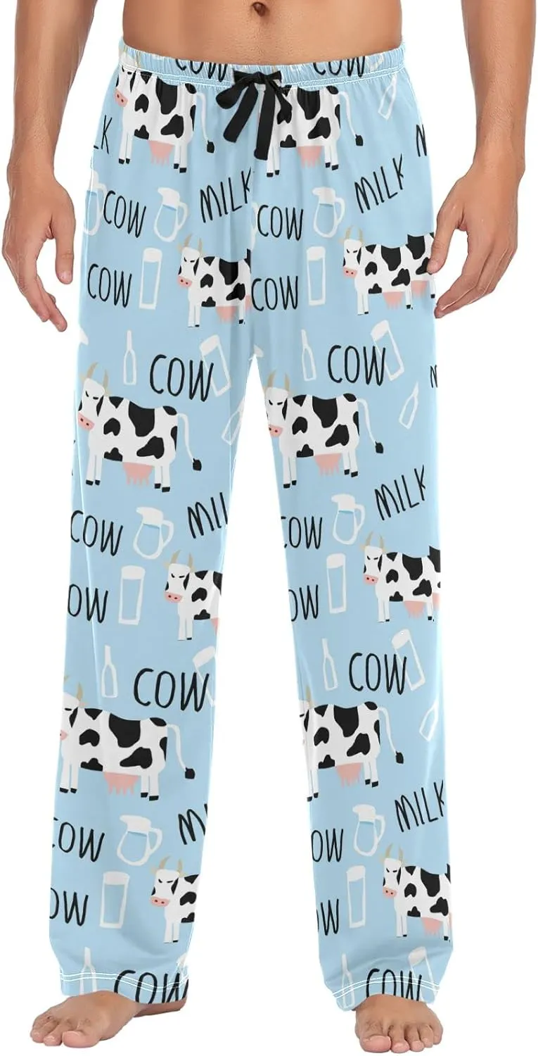 Squirrel Cat Dog Pajama Pants for Men Comfort Sleep Lounge Bottoms Straight-fit with Pockets S-XXL