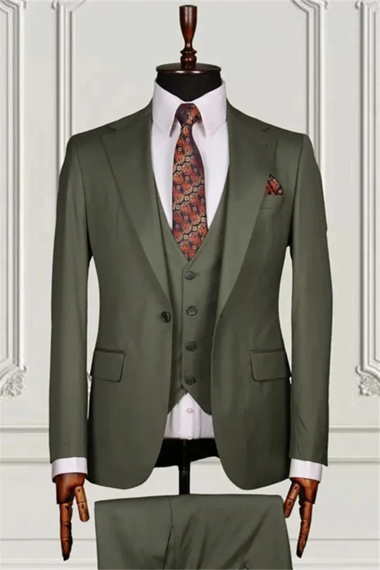 Suzhoufashion Brown Close Fitting Peaked Lapel Business Suits