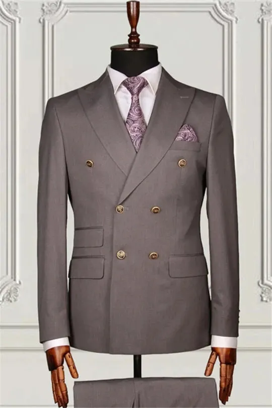 Suzhoufashion Burgundy Three Pieces Close Fitting Business Suits For Men