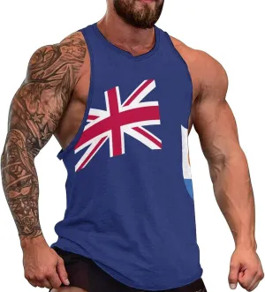 TAIZIYEAH Men's Athletic Sleeveless Shirt Cape Verde Flag Gym Shirts Fitness Running Swim Shirt Workout Tank Tops