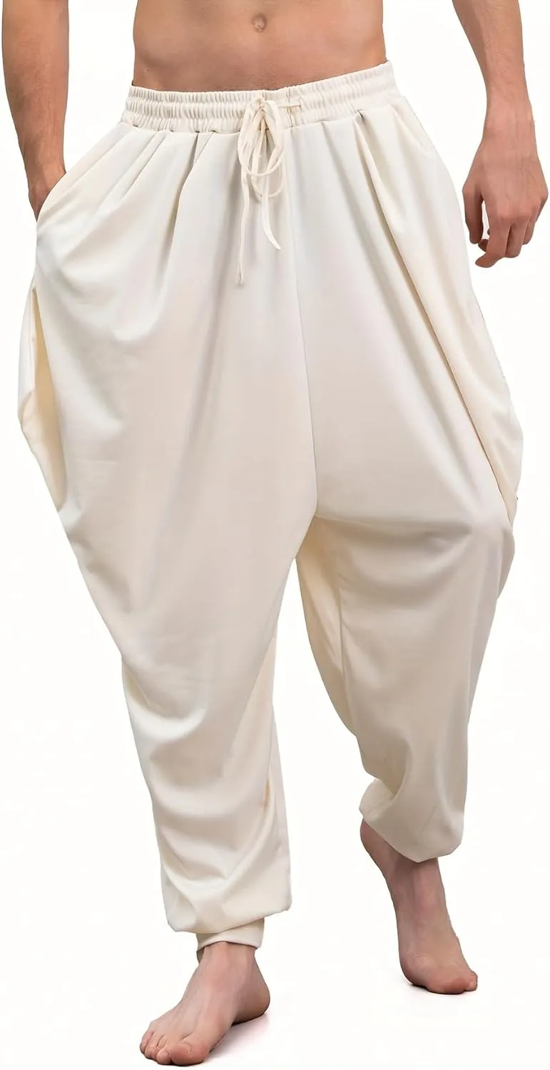 Tenna Teki Adult Casual Harem Pants, 100% Polyester, Loose Fit, Drawstring