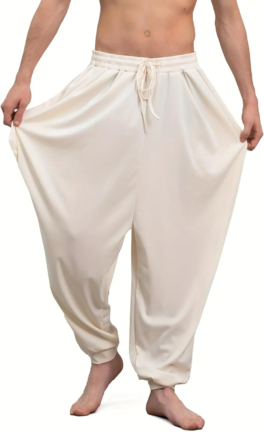 Tenna Teki Adult Casual Harem Pants, 100% Polyester, Loose Fit, Drawstring