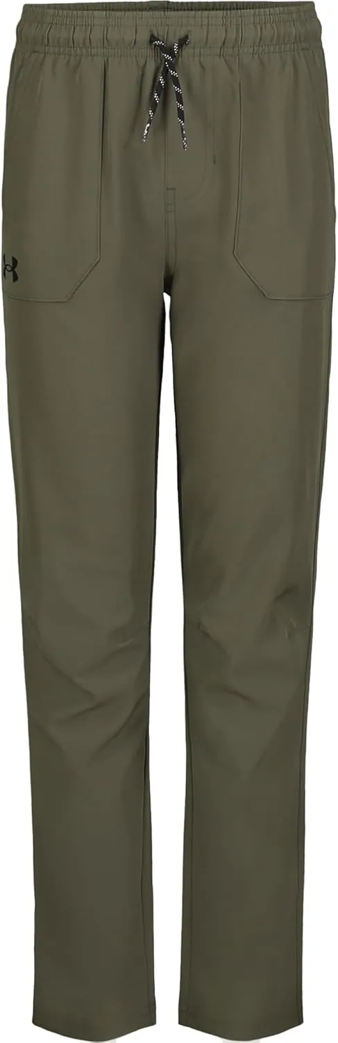 Under Armour Boys' Outdoor Woven Tech Pants, 4-Way Stretch Fabric & Drawstring Closure