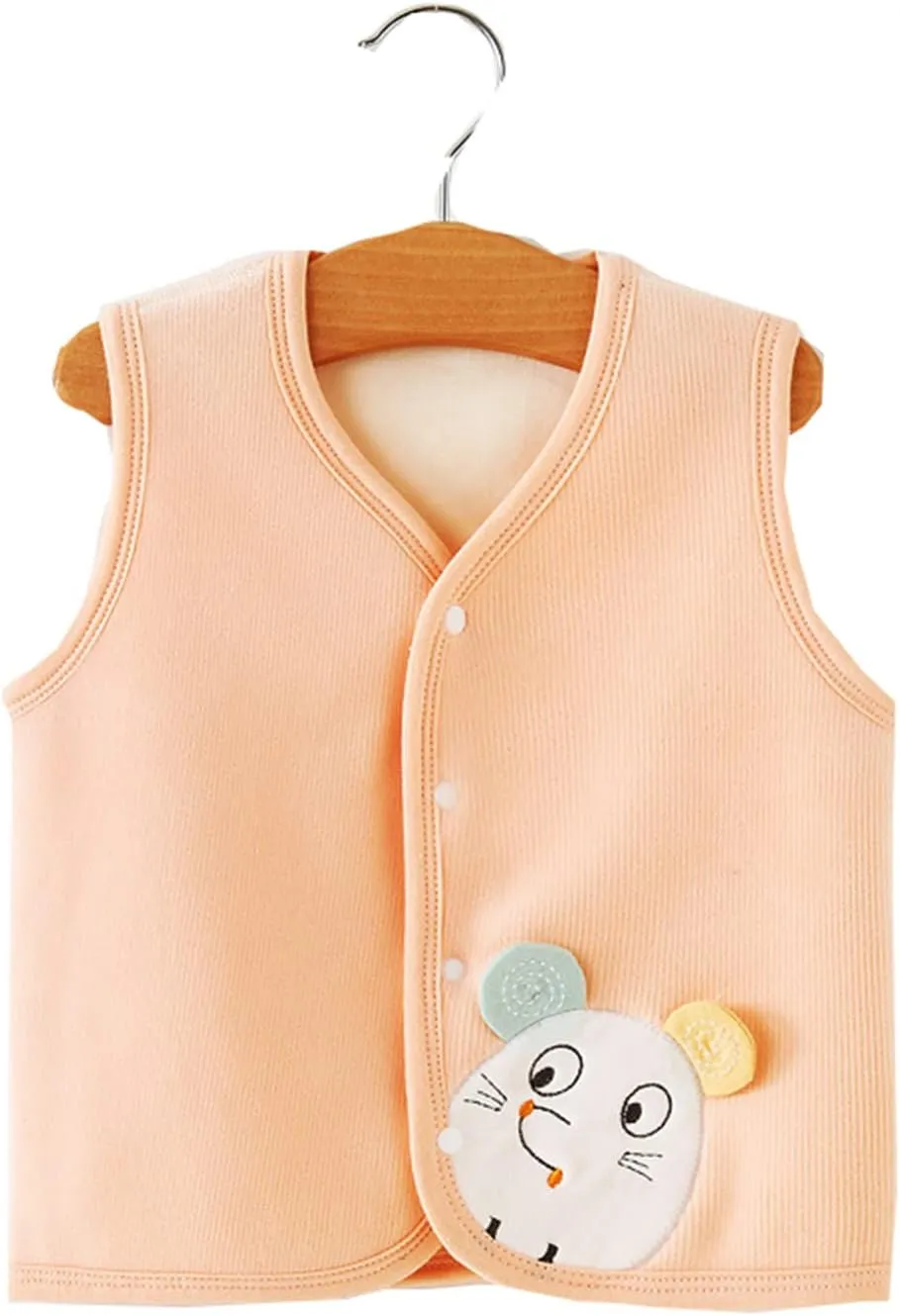 Unisex Toddler Padded Waistcoat Baby Warm Jacket Cotton Vest, Pink, Size 6-12 Months