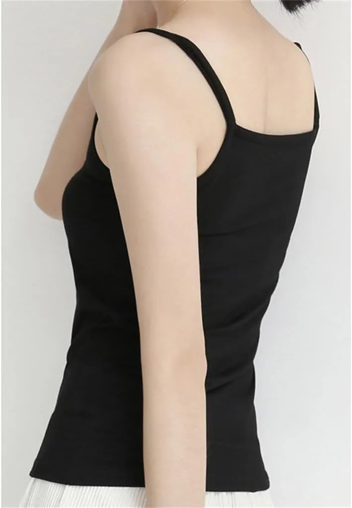 Versatile Camisole Tank Top for Women's Slim Fit Elastic Bottom