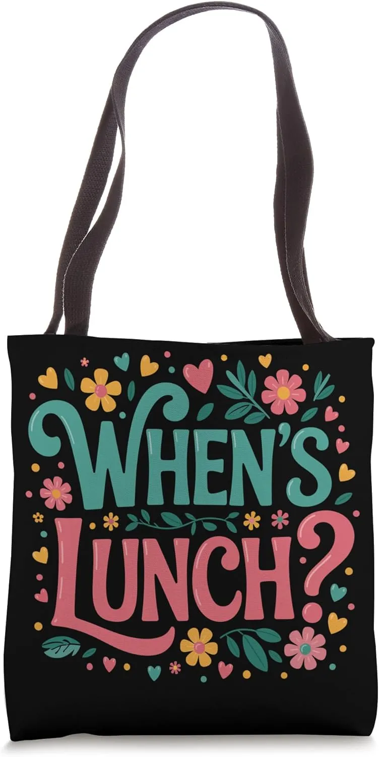 When's Lunch Funny Cooking Lunch Lady culinary Tote Bag