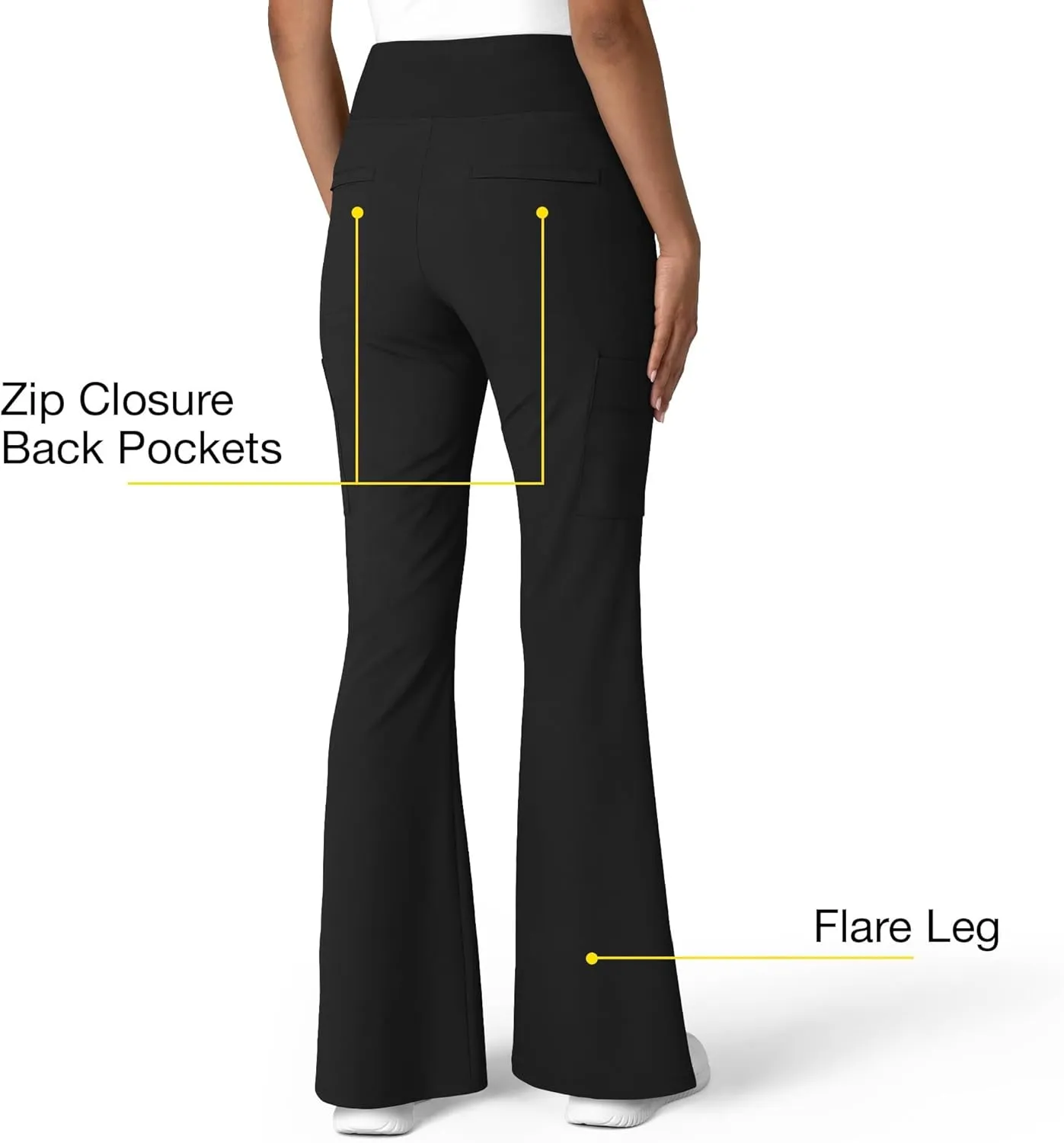 Wink Women's Cargo Flare Scrub Pant