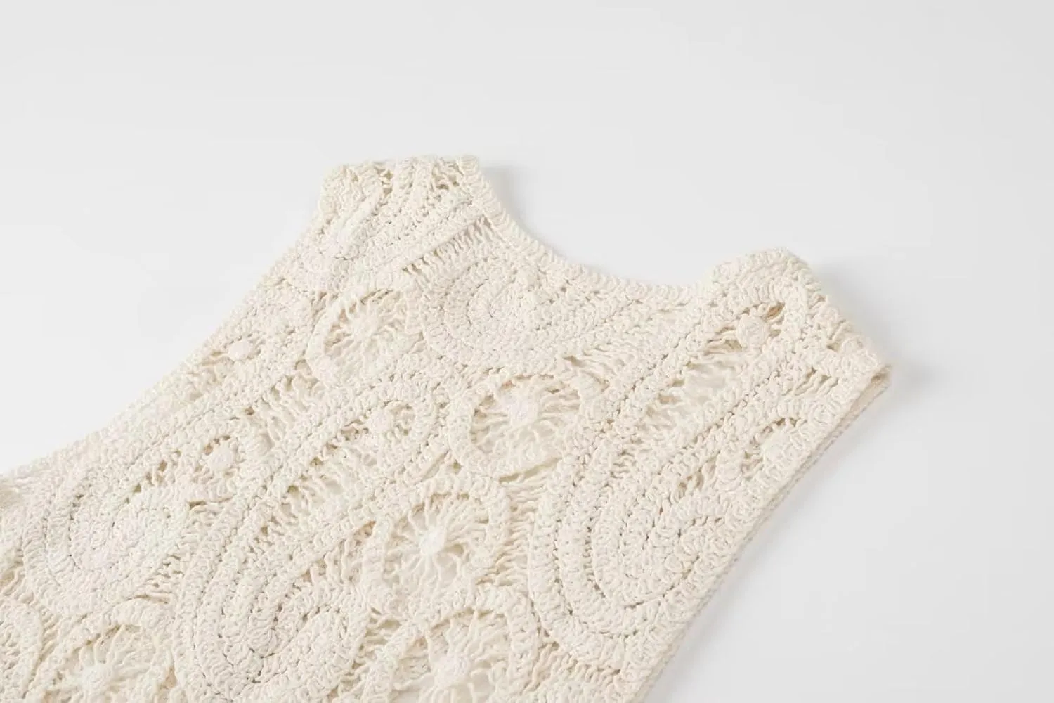 Women Asymmetric Sweater Vest Casual Female O-Neck Sleeveless Knitted Hollow Out Sweet Tank Tops