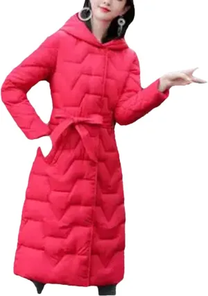 Women Autumn Winter Thicken Hooded Cotton-Padded Jakcet Casual Loose Parkas Coat Female Long Outwears