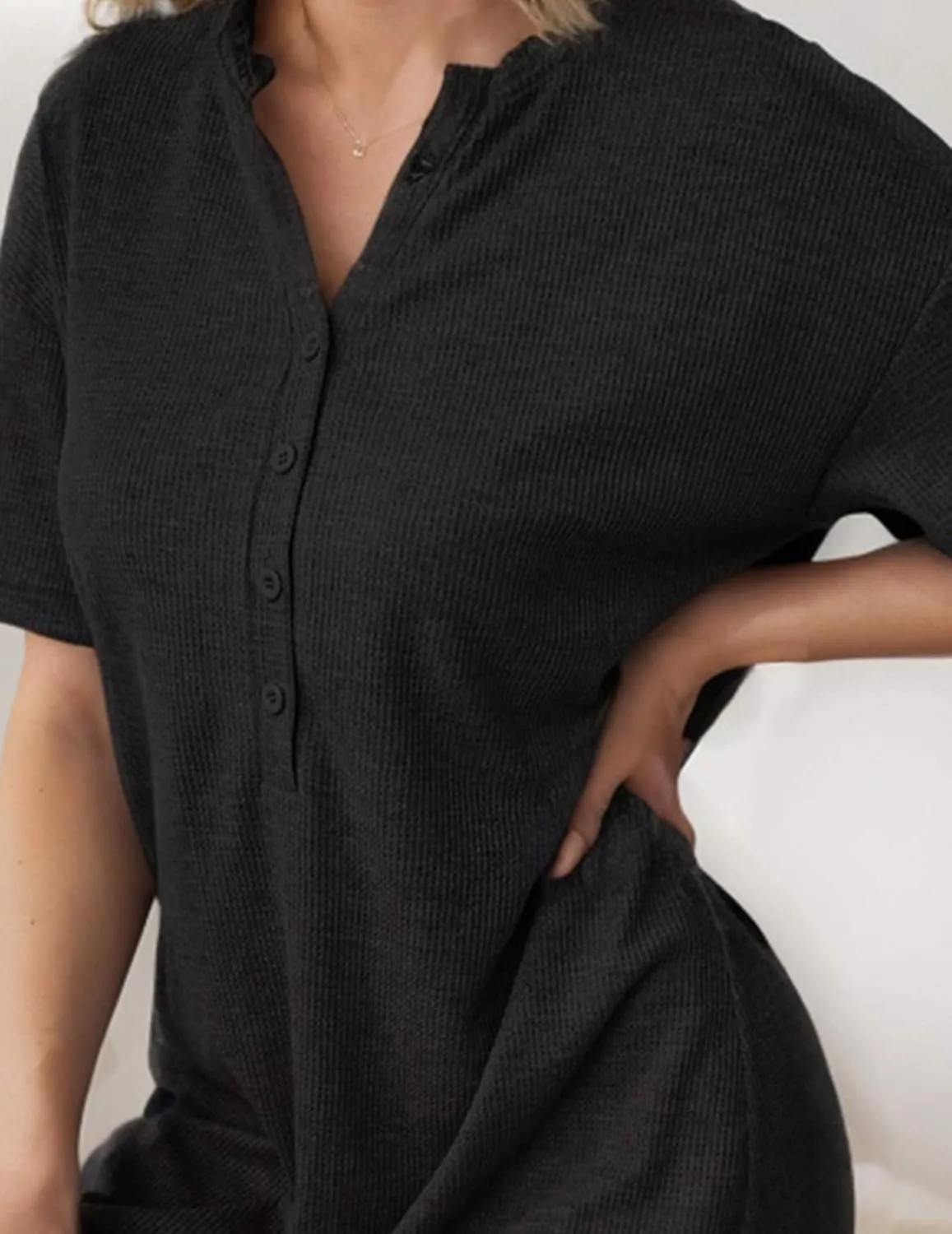 Women Summer Dress Casual Short Sleeve T Shirt Dreses 2024 Flowy Beach V Neck Sundresses with Pockets