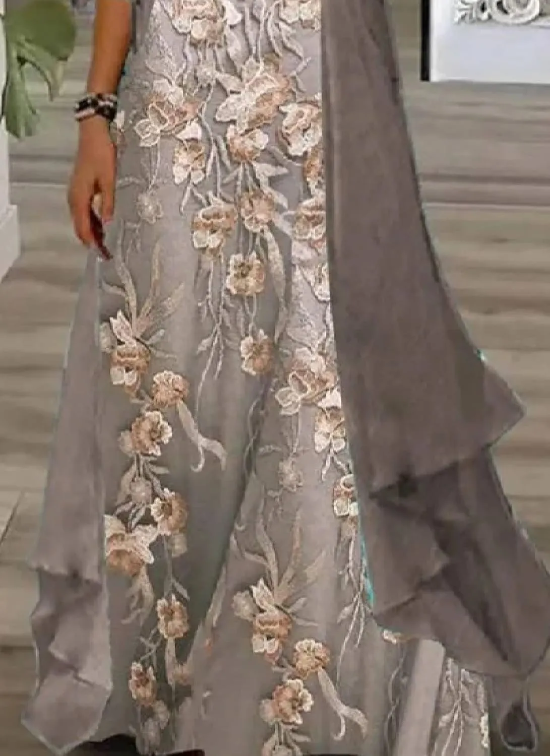 Women's Casual 2 Piece Set 2025 Flowy Summer Outfits Floral Print Maxi Dress with Jacket Loose Irregular Hem Dresses
