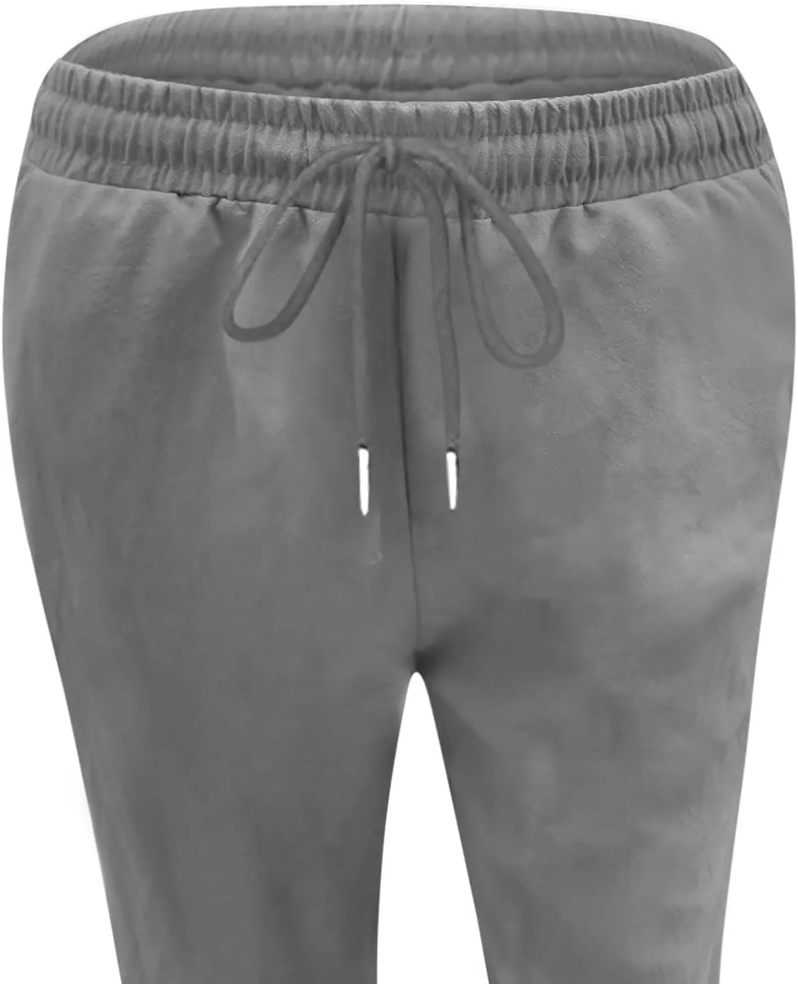 Womens Causal Summer Pants 2024 Elastic High Waist Drawstring Lounge Pant Straight Leg Beach Vacation Trousers
