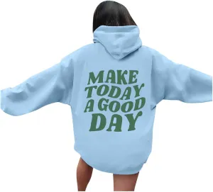 Womens Oversized Hoodies 2024 Fashion Letter Sweatshirts Hooded Pullover 2024 Fashion Fall Clothes Winter Sweater