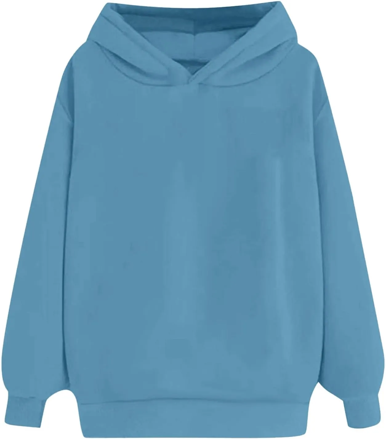 Womens Oversized Hoodies Sweatshirt Solid Color Pullover Fall Winter Outfits Casual Long Sleeve Tops