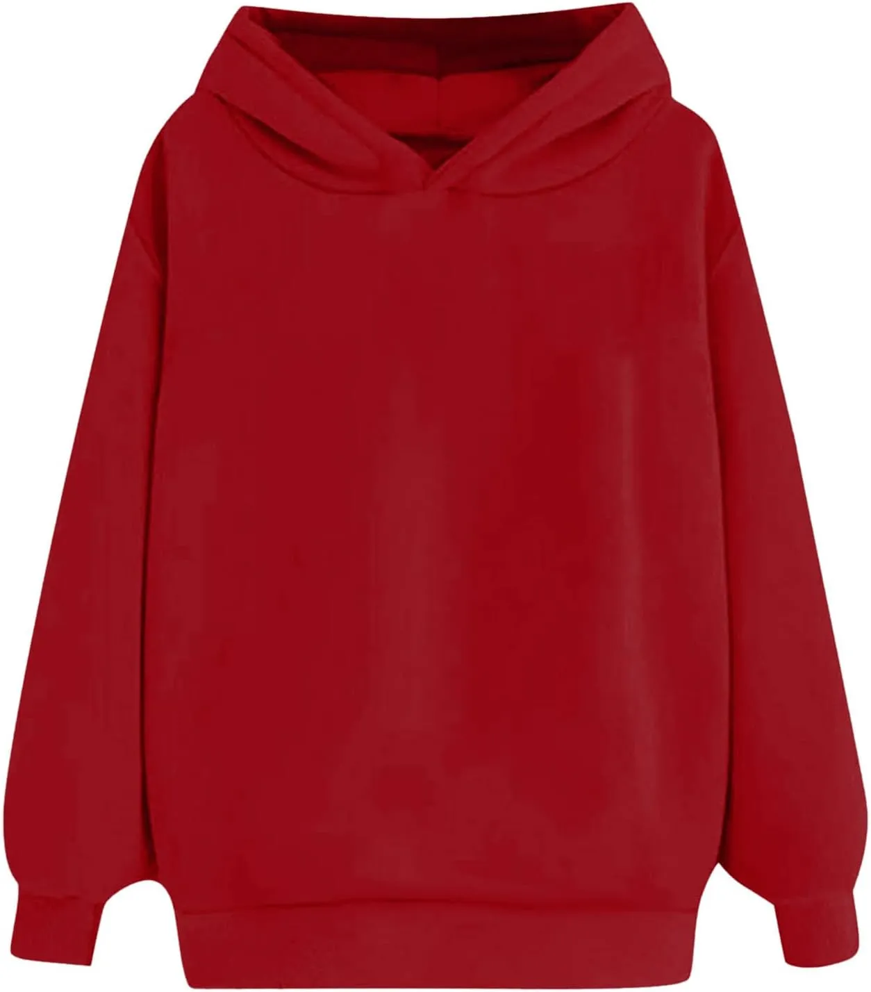 Womens Oversized Hoodies Sweatshirt Solid Color Pullover Fall Winter Outfits Casual Long Sleeve Tops