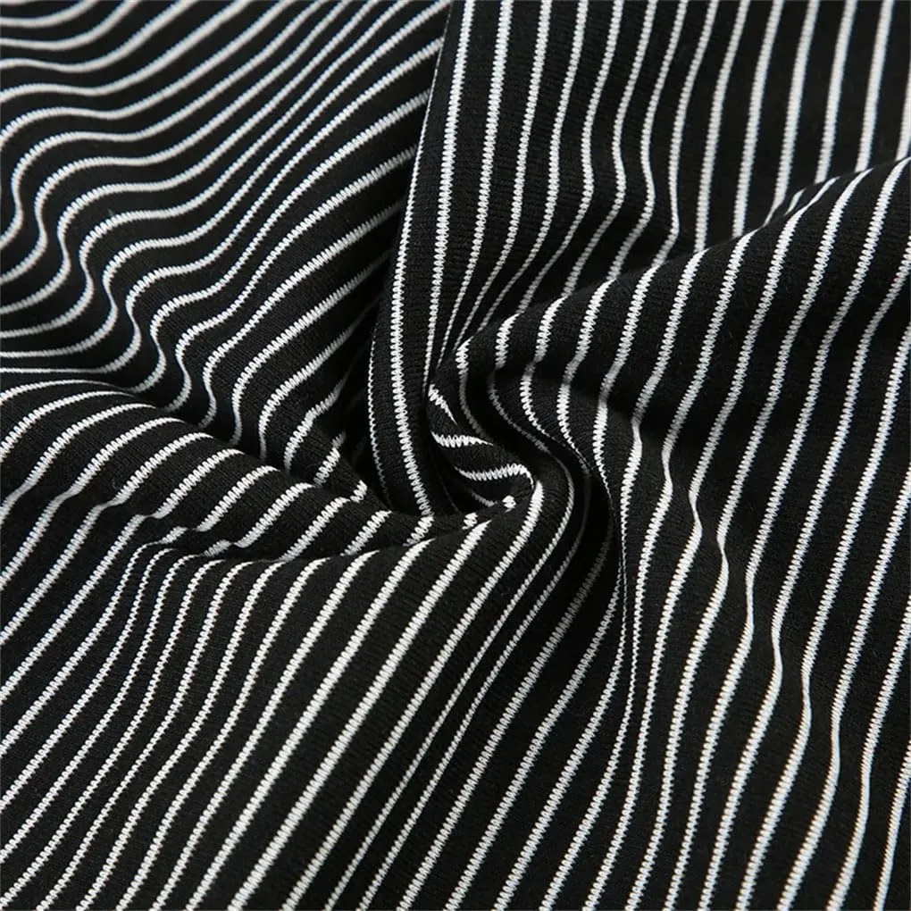Women's Solid Color Casual Round Neck Slim Fit Striped Loose Camisole