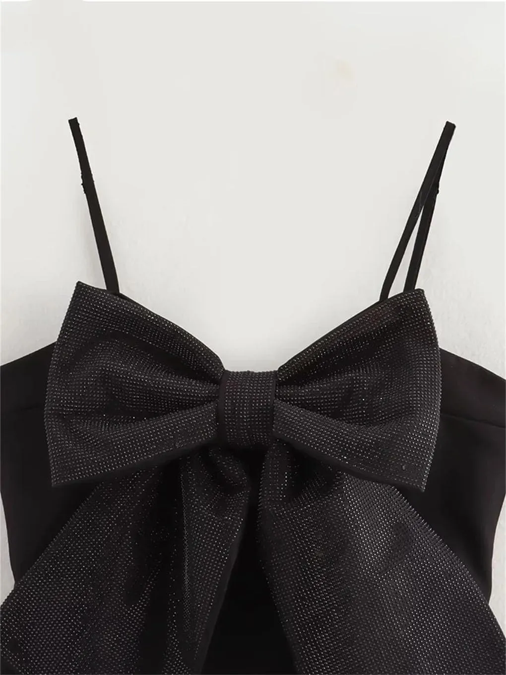 Women's Solid Color Casual Shiny Bow Stitching Party Camisole