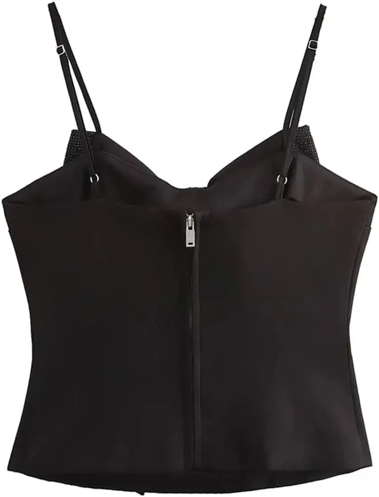 Women's Solid Color Casual Shiny Bow Stitching Party Camisole