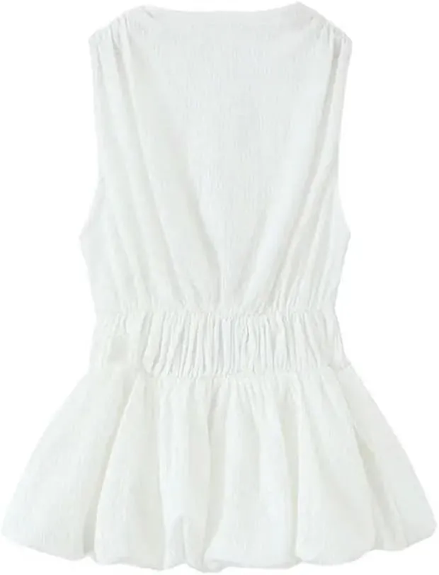 Women's Solid Color Casual V-Neck Slim Bow Stitching Sleeveless Camisole