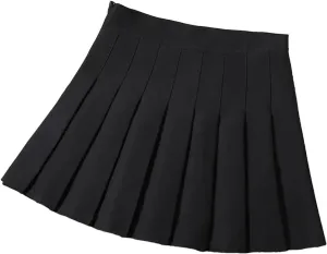 Women's Summer Fashion A-Line Mini Skirts Solid Color Casual Pleated Skirts Holiday Beach Skirt