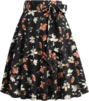 Women's Y2K Skirts Drawstring Stretch Waisted Skirt Basic Versatile Stretchy Polka Dot Skater Skirt 2025 New