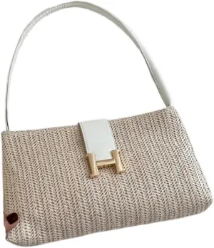 Woven bag,vacation handbags,Straw Bag Straw bag summer versatile niche design shoulder armpit bag Straw Bag Tote