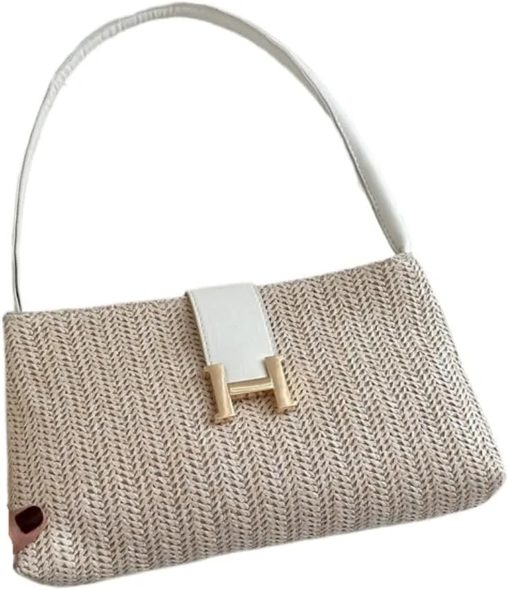 Woven bag,vacation handbags,Straw Bag Straw bag summer versatile niche design shoulder armpit bag Straw Bag Tote